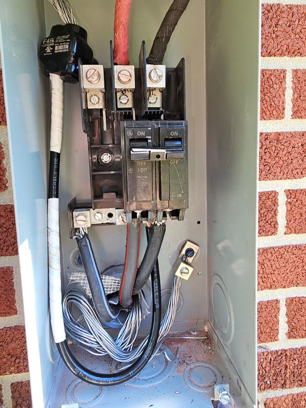 New exterior main disconnect wired by Stickler’s Electrical Service, electrician serving Claremont, NC
