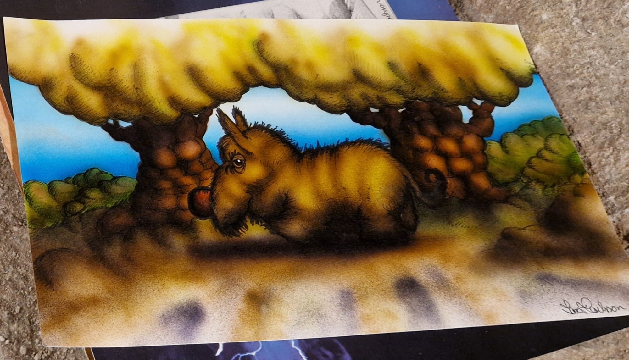 En hund? Airbrush