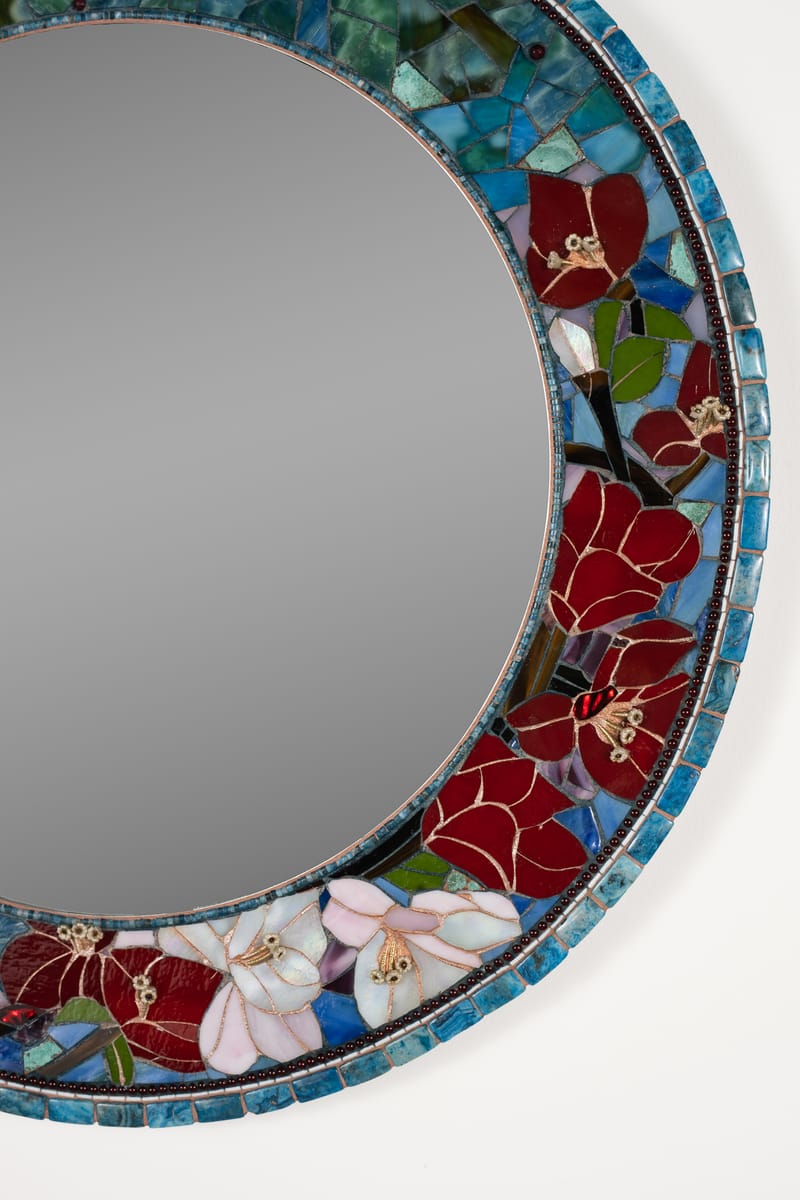 A Nod to Home (photos of finished work rendered in AI rooms)