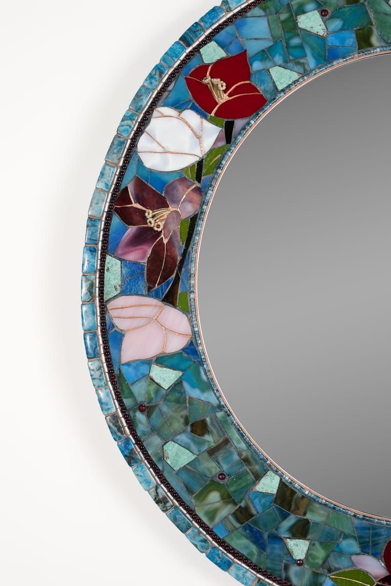 A Nod to Home (photos of finished work rendered in AI rooms)