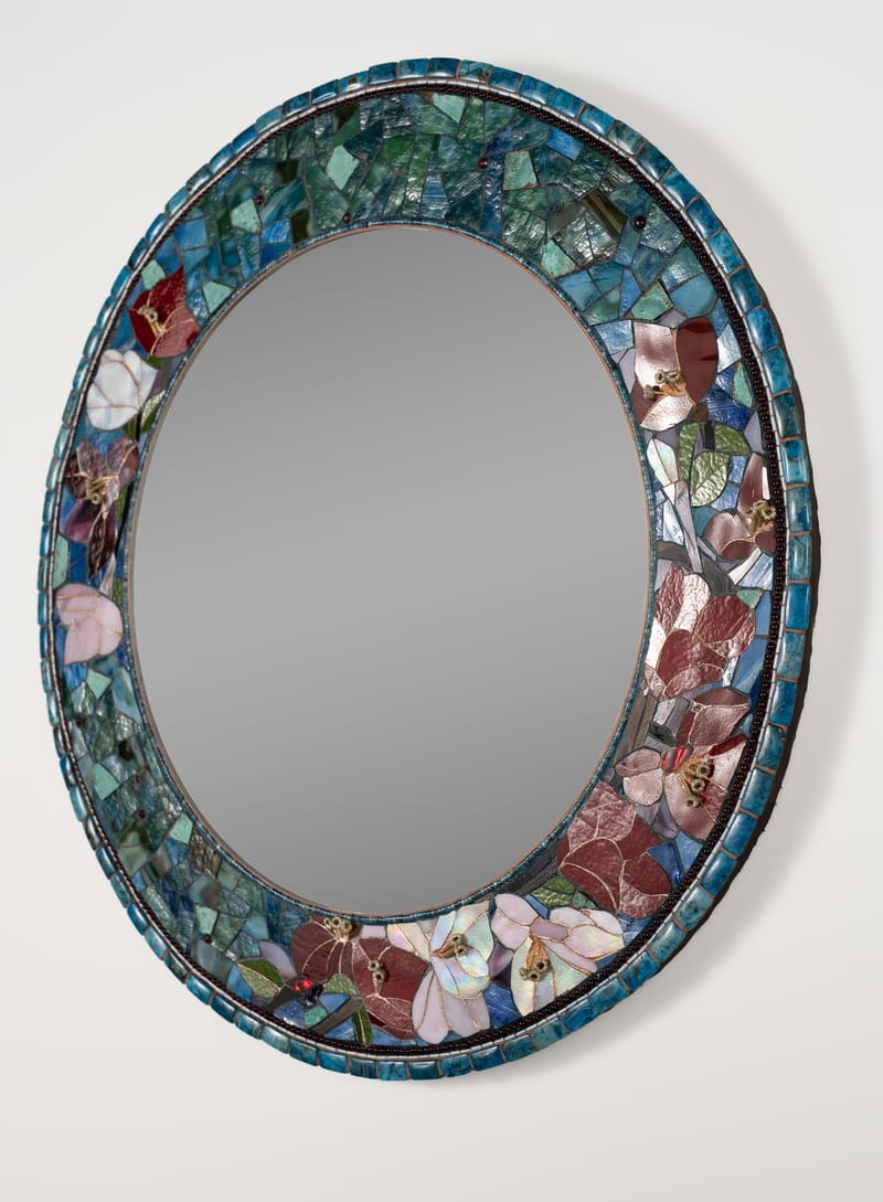 A Nod to Home (photos of finished work rendered in AI rooms)