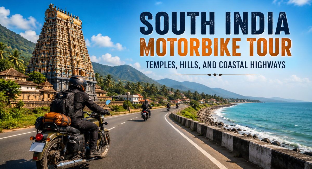South India Motorbike Tour: Temples, Hills, and Coastal Highways