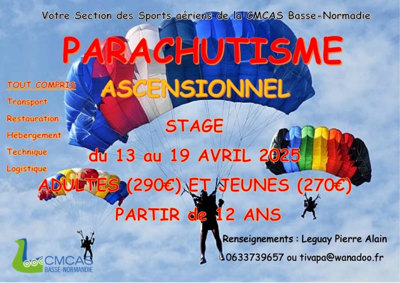 Stage Parachutisme Ascensionnel