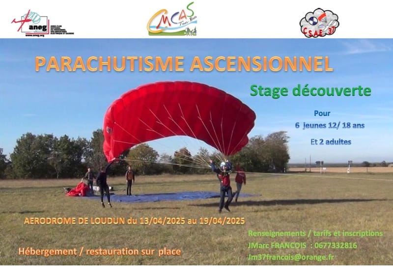Stage Parachutisme Ascensionnel - Loudun