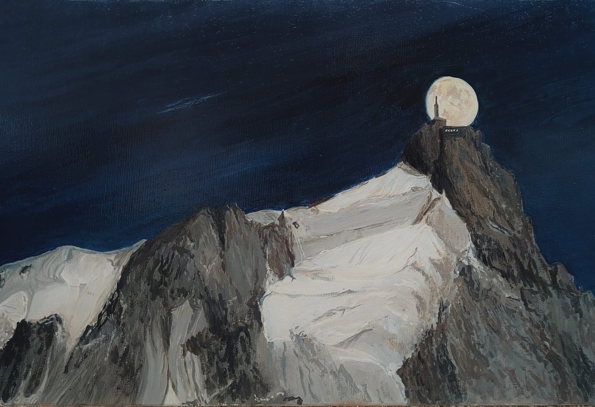 Clair de Lune sur l'Aiguille du Midi