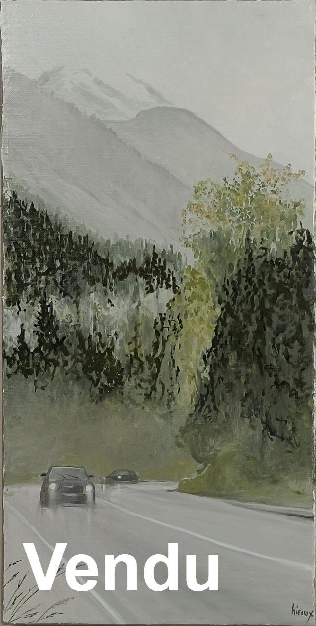 Sur la route des Praz, à Chamonix