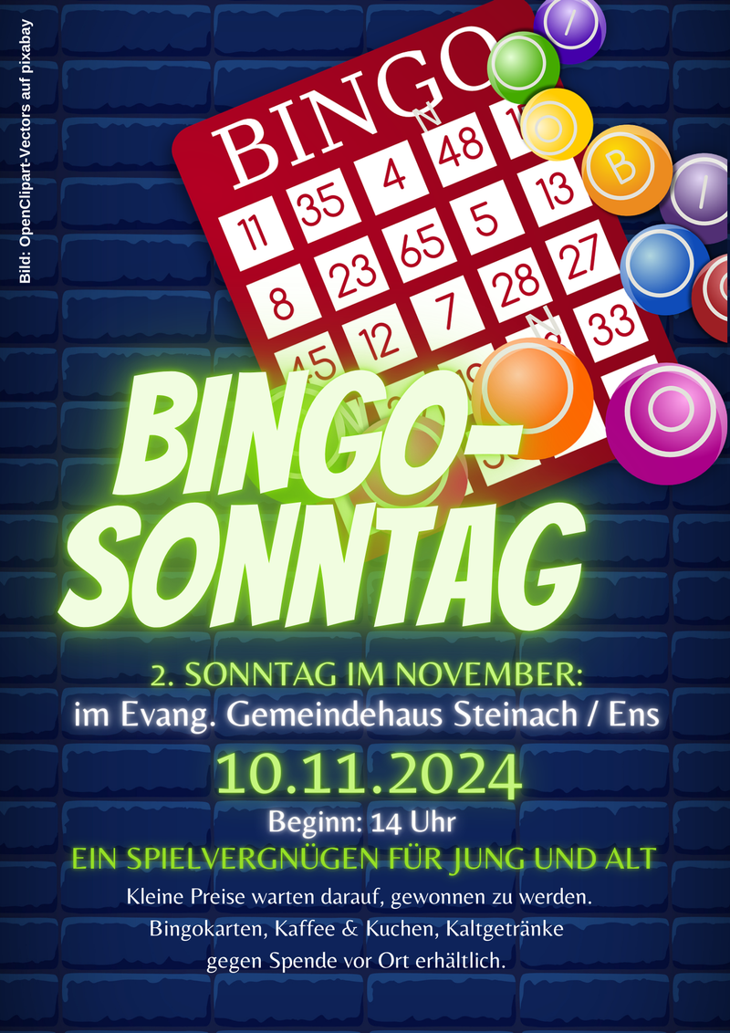 BINGO-Nachmittag für jung und alt