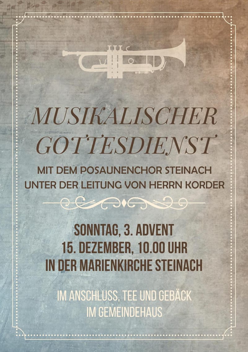 Musikalischer Gottesdienst mit dem Posaunenchor in Steinach / Ens