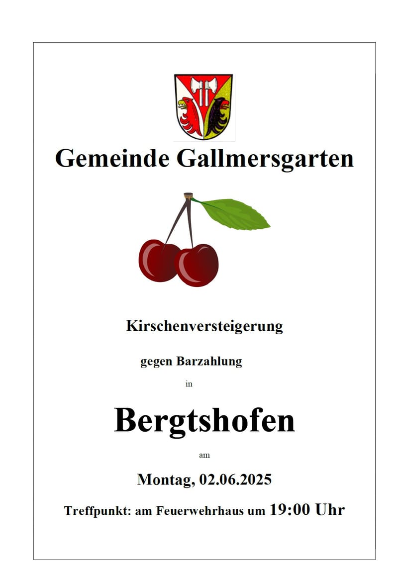 Kirschenversteigerung 2025