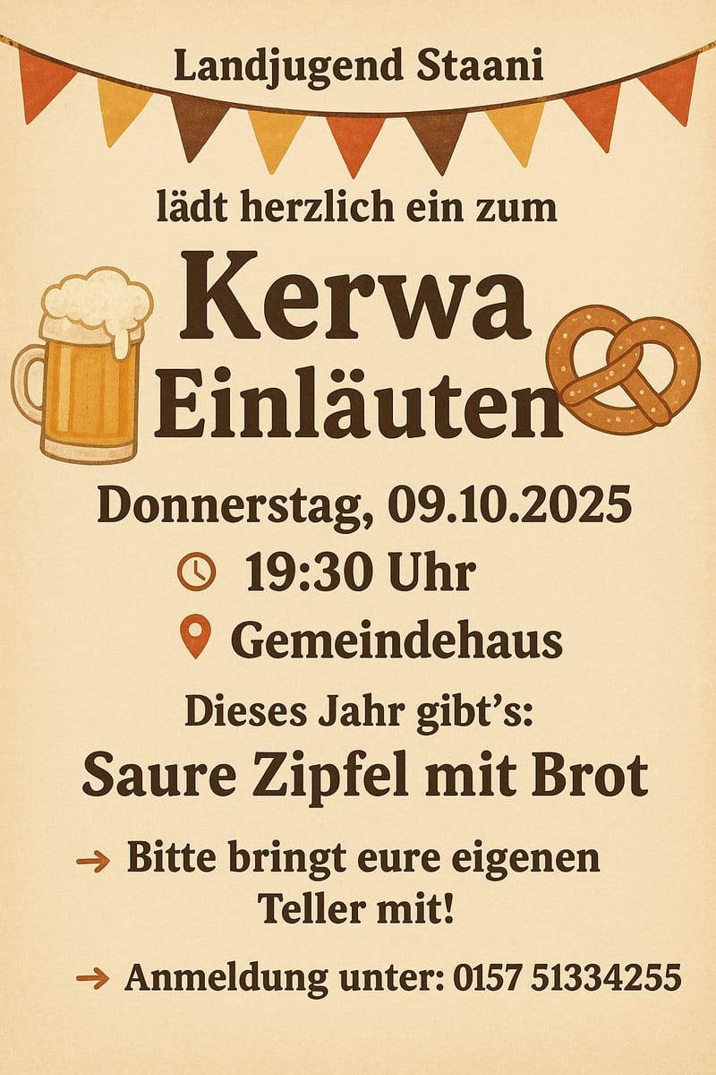 Erntedank: Weißwurstfrühstück der ELJ Staani