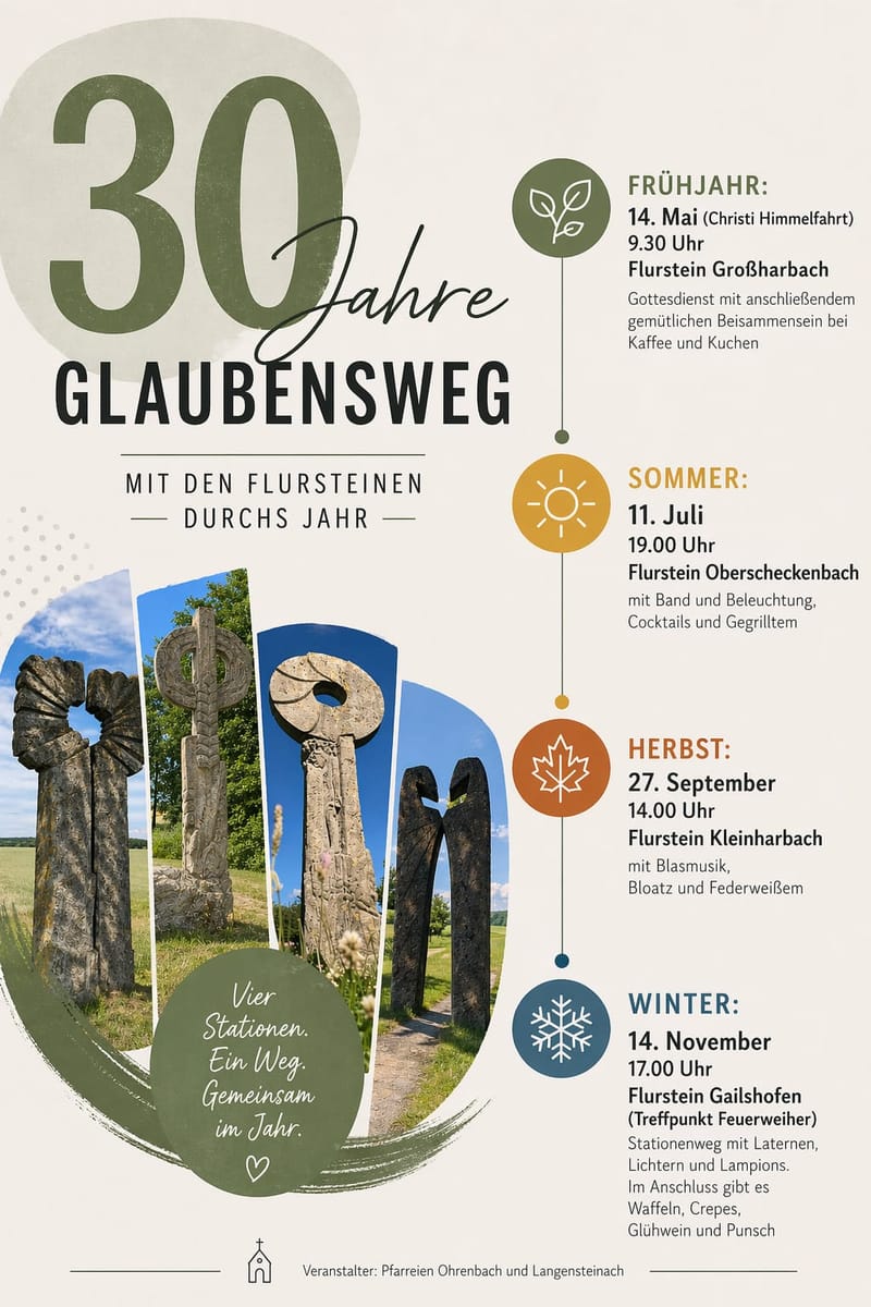 30 Jahre Glaubensweg - mit den Flursteinen durchs Jahr