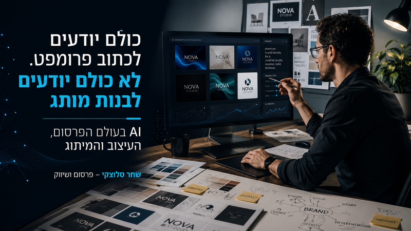 כולם יודעים לכתוב פרומפט. לא כולם יודעים לבנות מותג: מהפכת ה-AI בעולם הפרסום, העיצוב והמיתוג