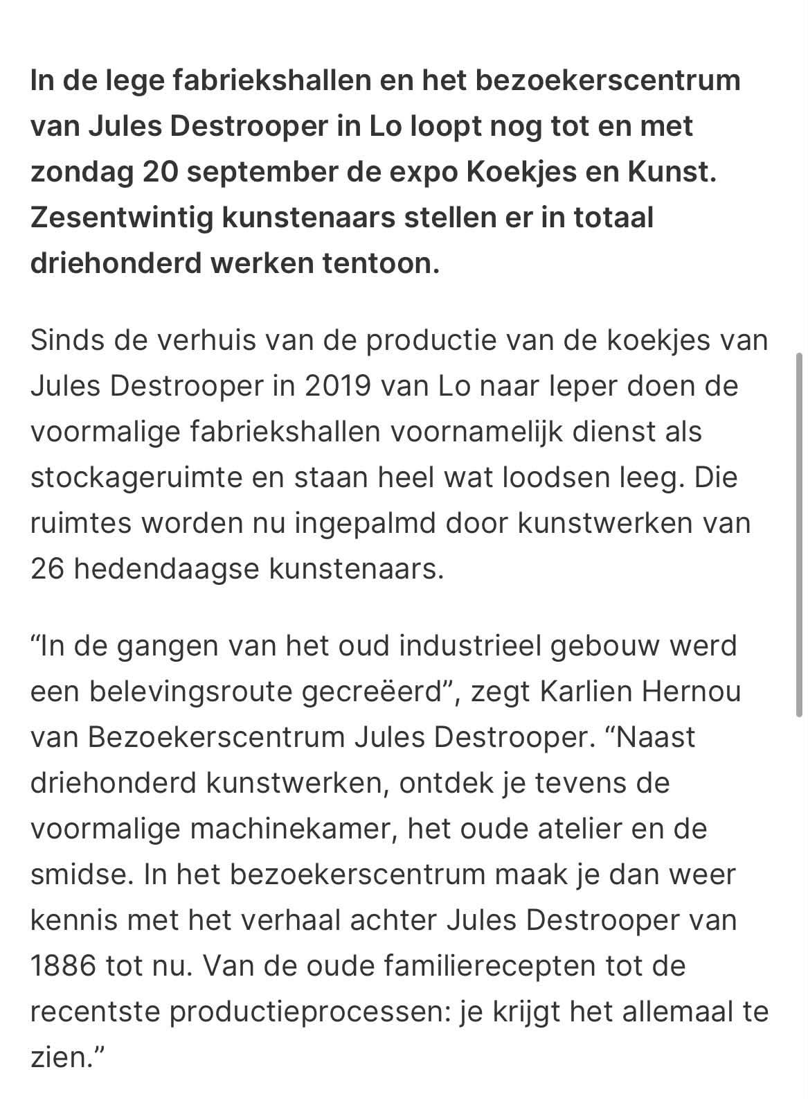 Koekjes en Kunst