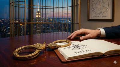 The "Golden Handcuffs" and the North Node: Why Success Feels Like Failure