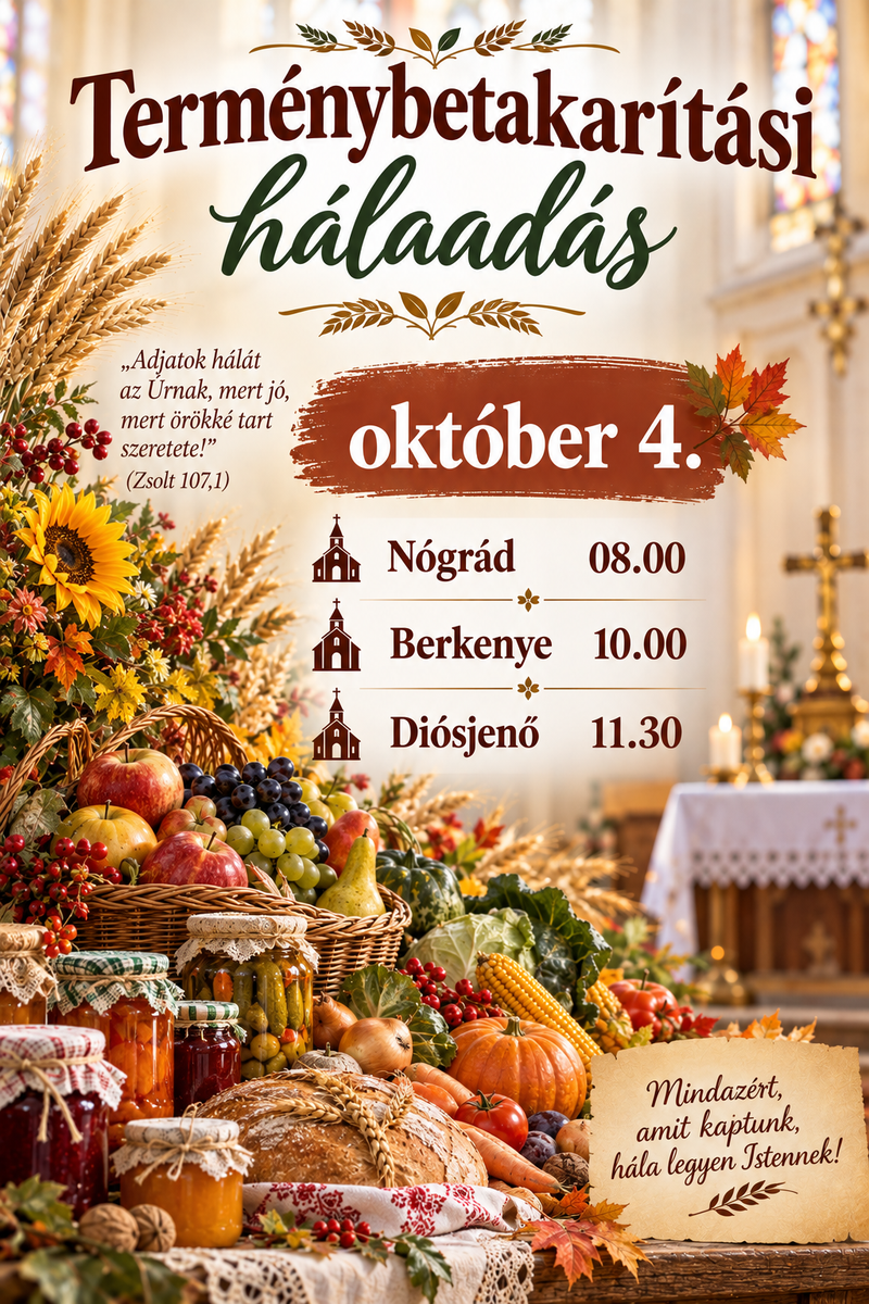TerménybetakarÍtási hálaadás