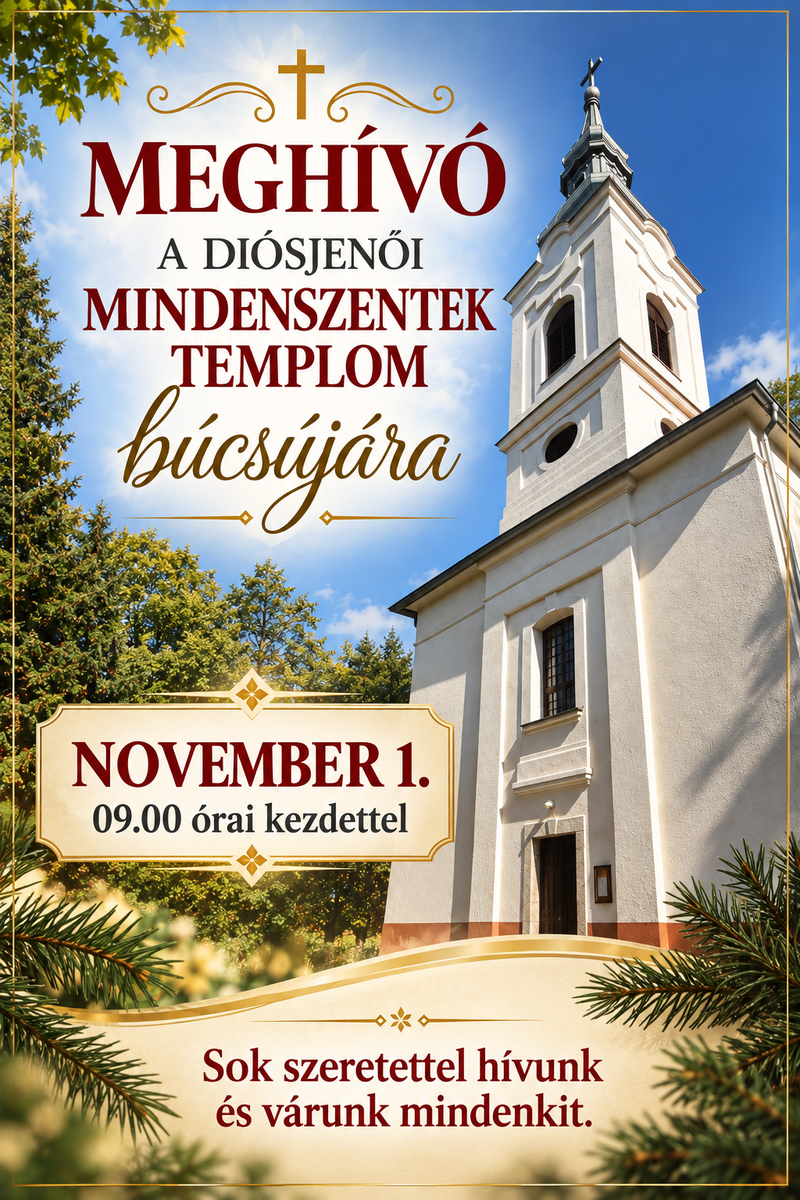 Mindenszentek templomunk búcsúja