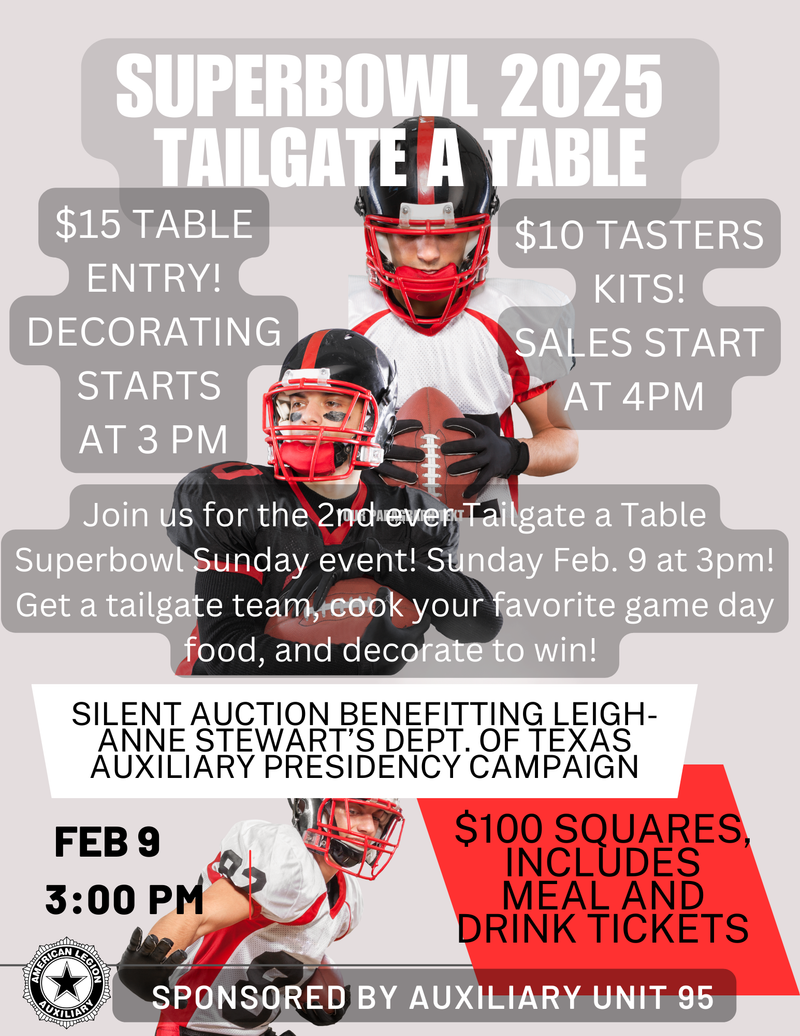 Superbowl Sunday Tailgate A Table