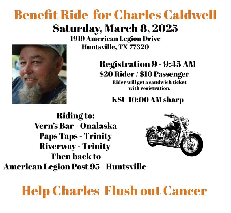 Charles Caldwell Benefit Ride