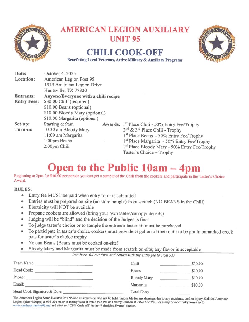 Auxiliary Chili Cook-Off