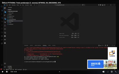 ŠKOLA PYTHONA: Treće predavanje (2. sezona); BITWISE, OS, ENCODING, SYS