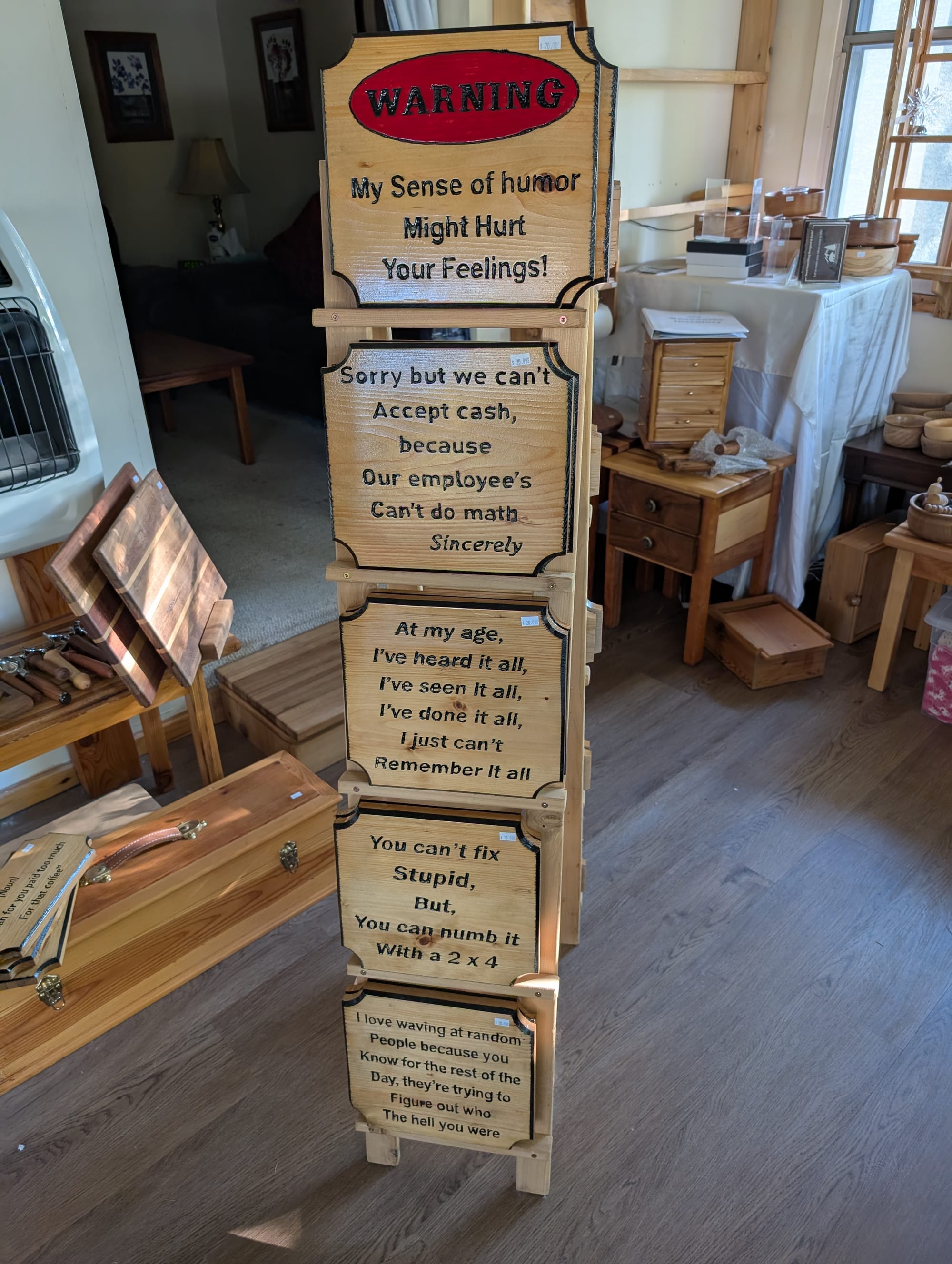 Hand made (with router) one of a kind signs