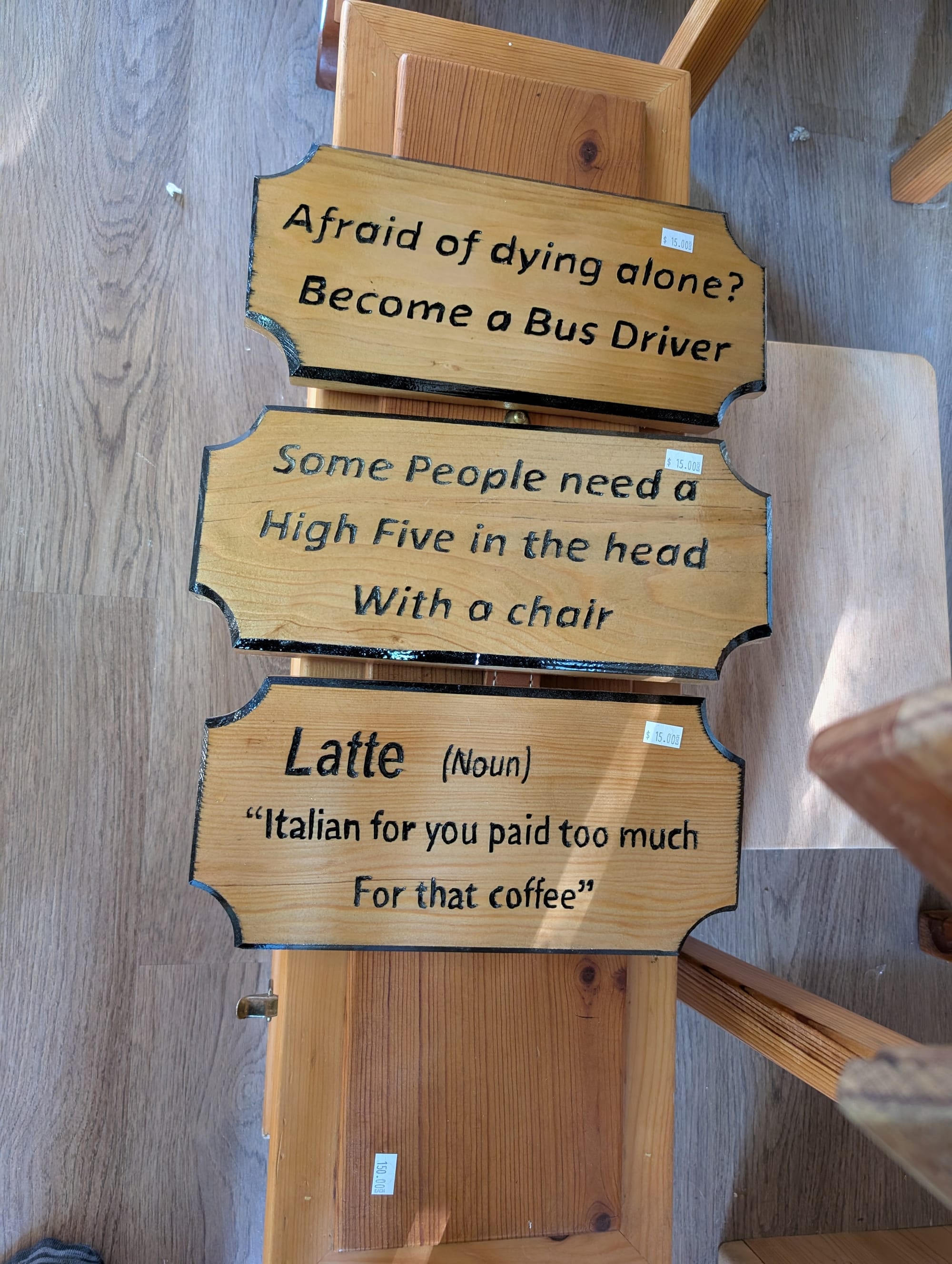 Hand made (with router) one of a kind signs