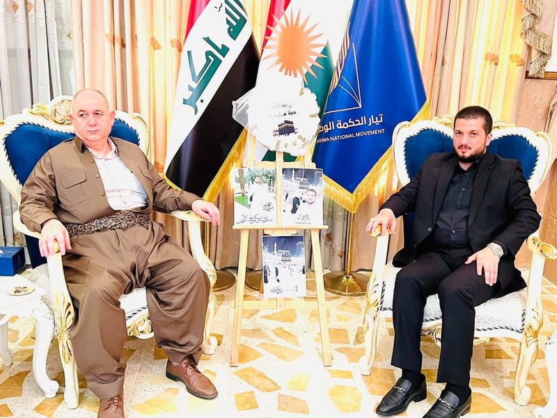 مسؤول مكتب إقليم كردستان الأستاذ صباح الصالحي يستقبل الأستاذ بابير كاملا سكرتير حزب عمال وكادحي كردستان وعضو مجلس النواب الأسبق، ويناقش معه العديد من الملفات السياسية.