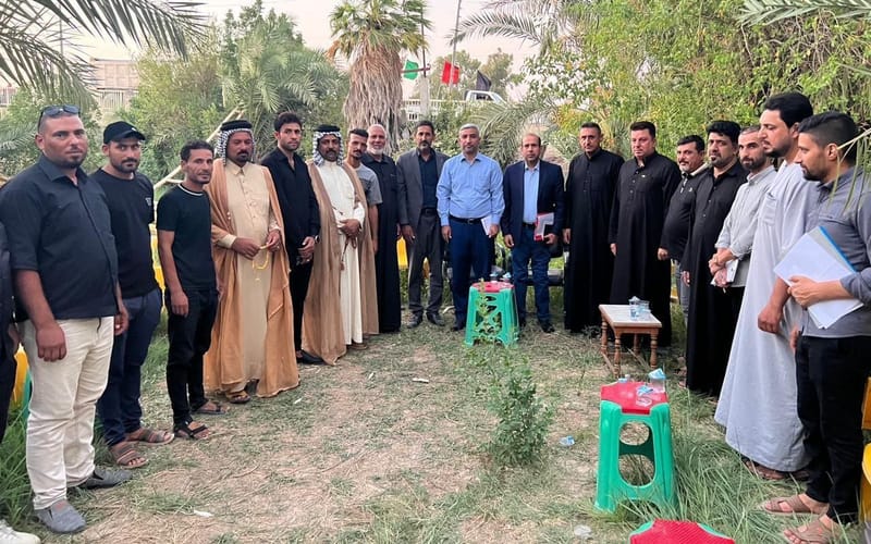 النائب الأستاذ علي غركان الدلفي يستقبل طلبات المواطنين الخدمية في مكتب تيار الحكمة الوطني بناحية شيخ سعد في محافظة واسط.