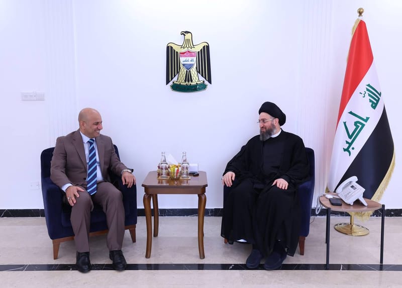 إلتقي سماحة السيد عمار الحكيم محافظ ديالى الأستاذ عدنان جاير الشمري