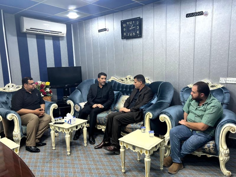 جانب من زيارة معاون المكاتب الإعلامية الأستاذ كاظم الديراوي إلى محافظة بابل ولقائه مسؤول تنظيمات المحافظة الأستاذ حيدر العويدي ومسؤول إعلام المحافظة الأستاذ مصطفى الجبوري، مع جولة في دوائر المحافظة واللقاء بالفرق الإعلامية فيها.