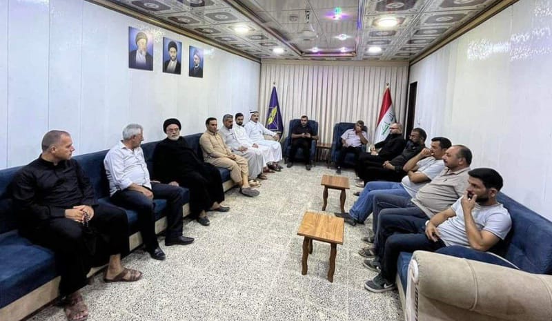 مسؤول مكتب تيار الحكمة الوطني/ قيادة الدجيل السيد منتظر الأعرجي يستقبل رئيس وأعضاء فريق الطاقة الذرية للمسح الاشعاعي المكلف من قبل الحكومة المركزية بزيارة الدجيل للوقوف على أسباب انتشار مرض السرطان.