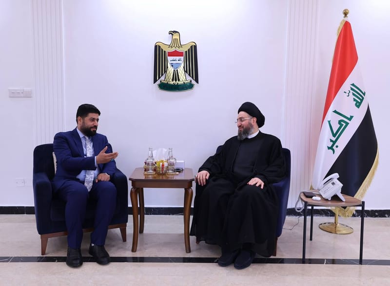 لقاء سماحة السيد عمار الحكيم   وفد المجلس الدولي للحوار الديني والإنساني برئاسة السيد علي الموسوي