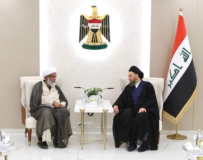 إلتقي سماحة السيد عمار الحكيم  رئيس حزب الوحدة الإسلامي الباكستاني و عضو مجلس الشيوخ الباكستاني سماحة الشيخ ناصر الجعفري