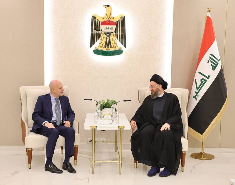 إلتقي سماحة السيد عمار الحكيم نائب ممثل الأمين العام للأمم المتحدة في العراق السيد كلاوديو كوردوني