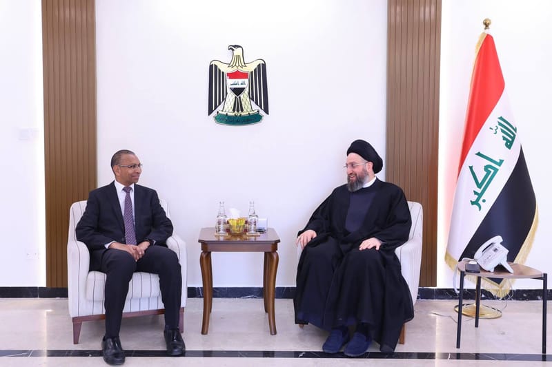 إلتقي سماحة السيد عمار الحكيم  السفير الهنديّ السيّد براشانت بيساي