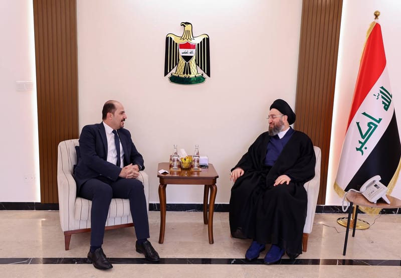 لقاء سماحة السيد عمار الحكيم  النائب السابق صائب خدر