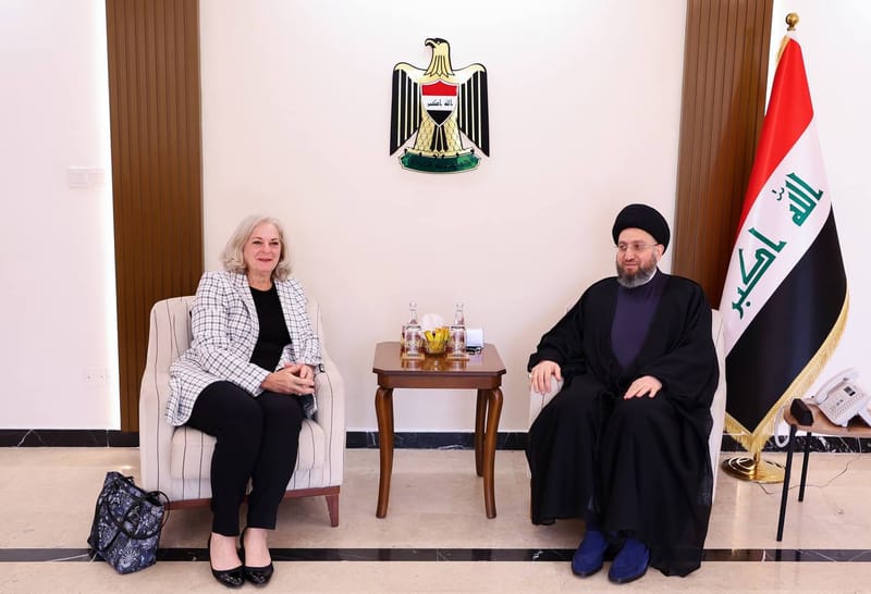 لقاء سماحة السيد عمار الحكيم  سعادة سفيرة الولايات المتحدة الأميركية لدى بغداد السيدة الينا رومانيسكي