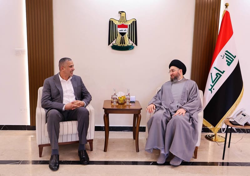 إلتقي سماحة السيد عمار الحكيم الأمين العام لحركة الجهاد والبناء الأستاذ جواد الساعدي