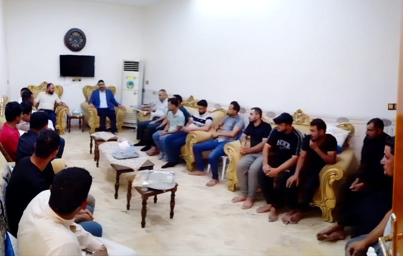 مسؤول تنظيمات الجنوب السيد قصي الموسوي يلتقي (مسؤولي مناطق قضاء الفجر)