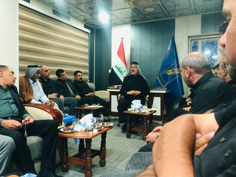 جانب من اجتماع الأمانة التنفيذية في محافظة بابل بحضور أمين المحافظة الأستاذ سالم المسلماوي ومسؤول تنظيمات الفرات الأوسط الأستاذ حيدر العويدي ومسؤول تنظيمات المحافظة الأستاذ رياض عداي وعددًا من السادة مسؤولي الدوائر والملفات.
