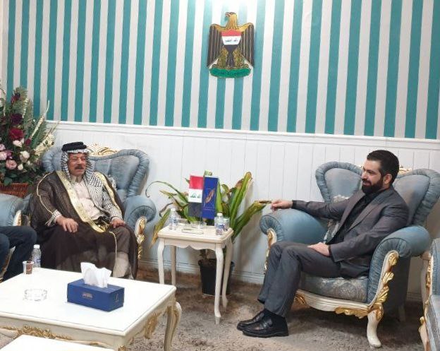 في لقاءين منفصلين: مسؤول مكتب العلاقات الوطنية الدكتور محمد حسام الحسيني يستقبل أمين عام تيار القسم الوطني الشيخ عبد الأمير الاسدي، وممثلي تنسيقية مهندسي النفط المعتصمين.