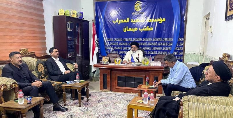 ضمن سلسلة لقاءاته في محافظة ميسان.. مسؤول تنظيمات الجنوب السيد قصي الموسوي يلتقي عدداً من قيادات المحافظة ، باحثاً معهم الواقع التنظيمي والسياسي ، بحضور أمين المحافظة السيد قاسم الشوكي .