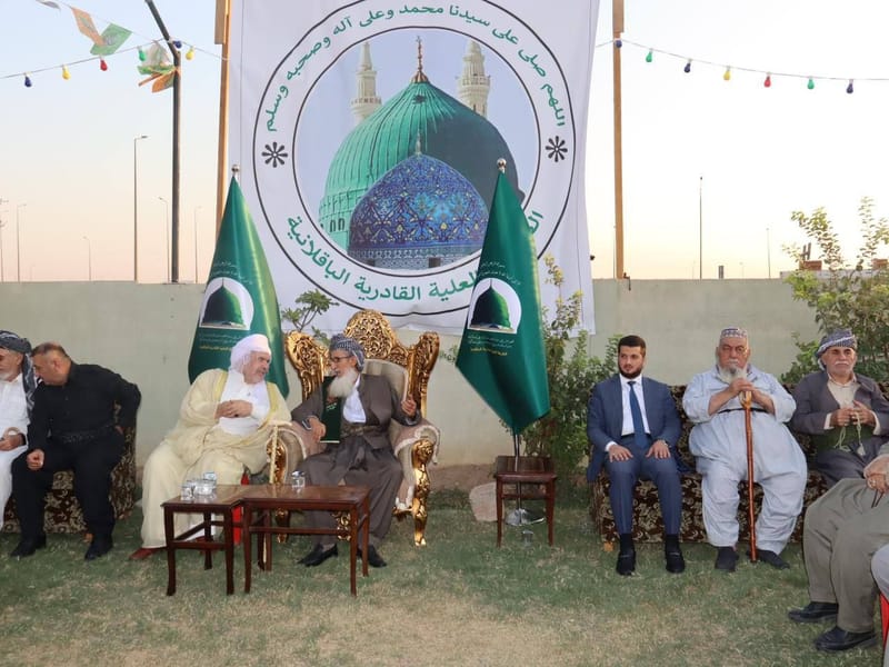 مسؤول مكتب إقليم كردستان الأستاذ صباح الصالحي يزور  عدداً من المساجد والتكيات الدينية في مدينة أربيل لحضور احتفالات المولد النبوي الشريف وتقديم التهاني بهذه الذكرى الميمونة.