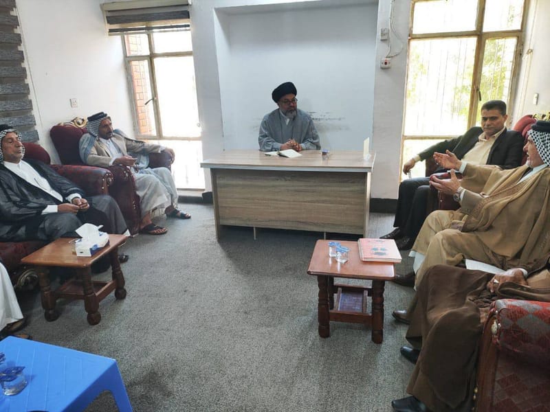 عضو المكتب السياسي ومسؤول مكتب العشائر المركزي السيد قاسم الموسوي يزور محافظة بابل ويلتقي مسؤولي الدوائر التيارية في المحافظة بحضور عضو المكتب السياسي وأمين المحافظة الأستاذ سالم المسلماوي