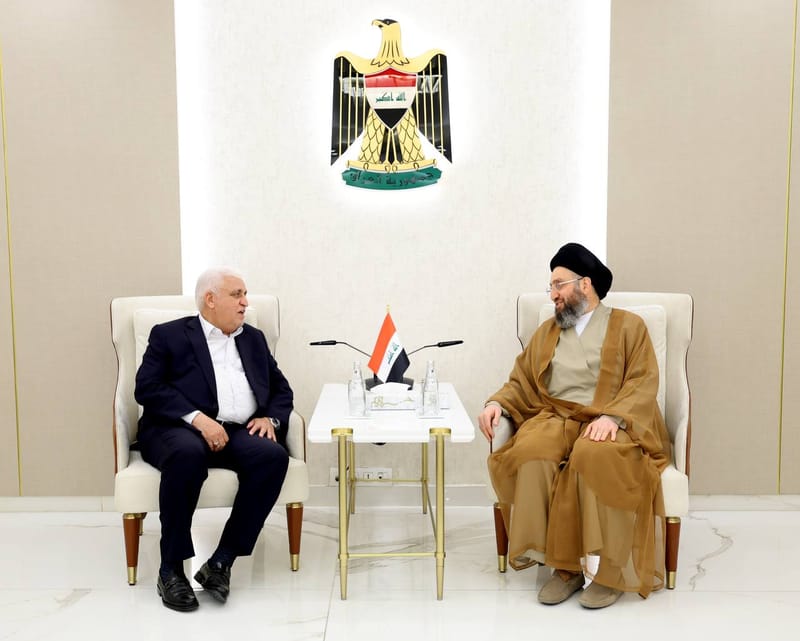 لقاء سماحة السيد عمار الحكيم  رئيس هيئة الحشد الشعبي الأستاذ فالح الفياض