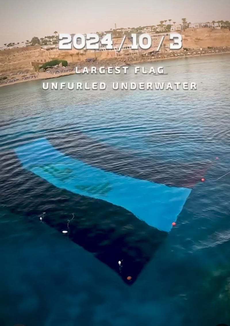 نثمن عاليا ونشيد بالإنجاز العالمي لغواصنا الدولي العراقي البطل محمد المؤيد، الذي تمثل بدخوله موسوعة غينيس للأرقام القياسية بعد فرد أكبر علم عراقي تحت الماء في مياه البحر الأحمر