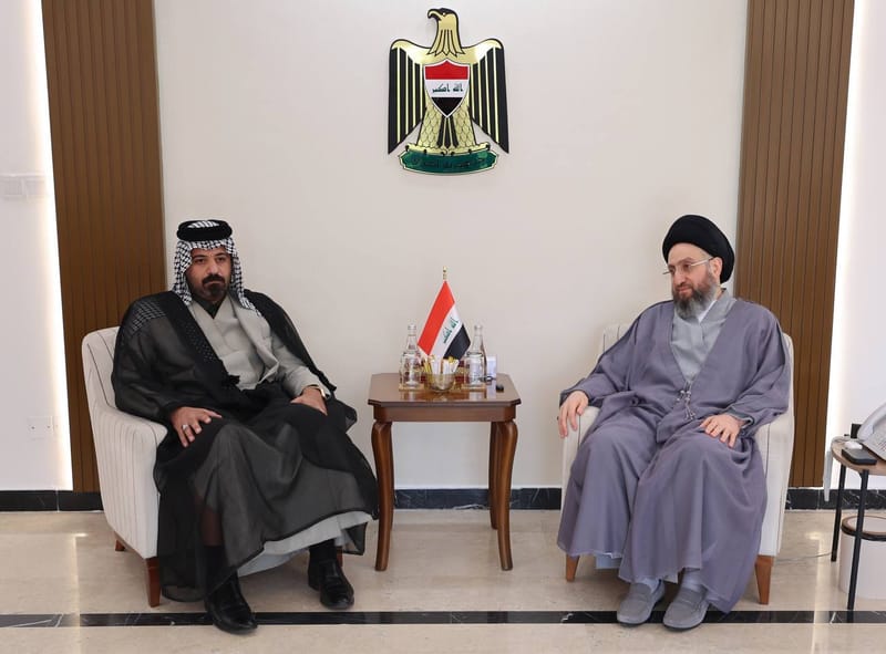 لقاء سماحة السيد عمار الحكيم  وفدا ضم عددا من شيوخ ووجهاء عشائر بني حجام في محافظة ذي قار