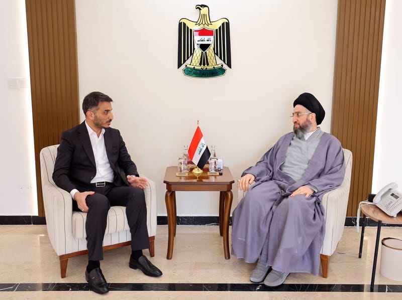 إلتقي سماحة السيد عمار الحكيم  محافظ النجف الأشرف المهندس يوسف گناوي