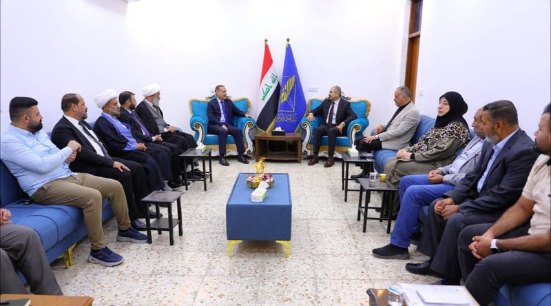 جانب من زيارة عضو المكتب السياسي الدكتور أحمد الفتلاوي إلى محافظة ديالى ولقائه أمين المحافظة الأستاذ فرات التميمي وقيادات المحافظة.