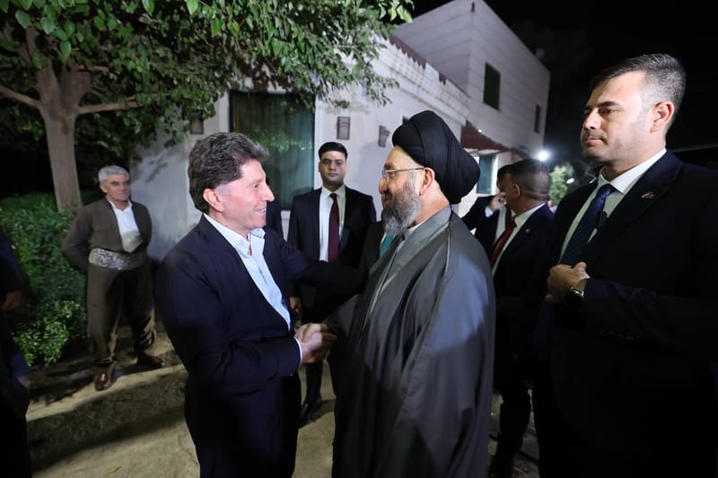 زار سماحة السيد عمار الحكيم  مضيف الاخ  المفضال جناب الشيخ سلام كريم برادوستي